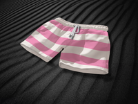 Baha Pink & White Swim Shorts