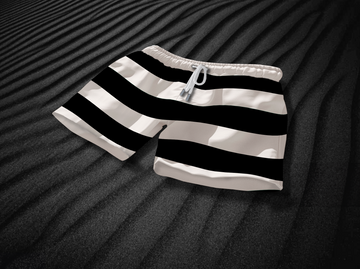 Baha Black & White Swim Shorts