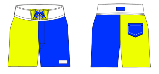 Colorblock 6 ~ fluo/royal/white board shorts (Summer 2024)