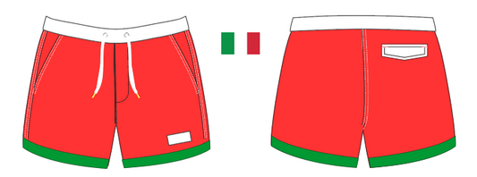 Flag 9 ~ red/green/white ITALY-1 swim shorts (Summer 2024)