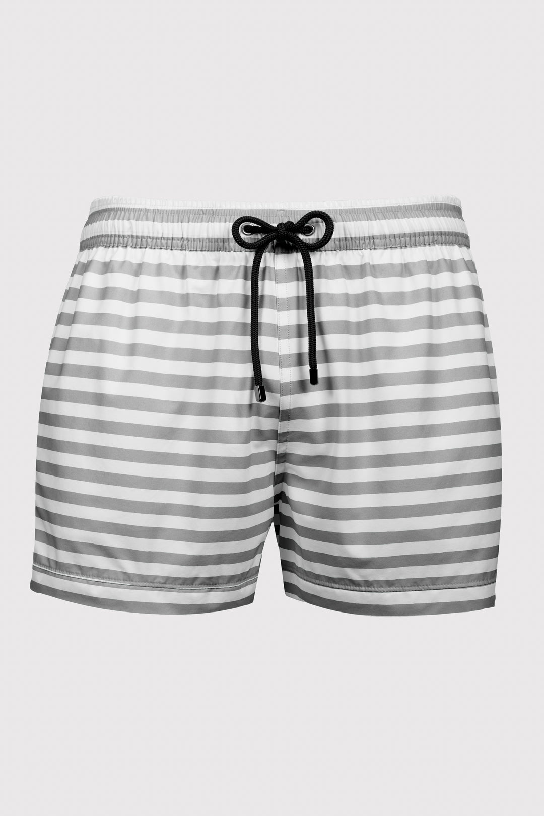 Malibu Gray & White Swim Shorts