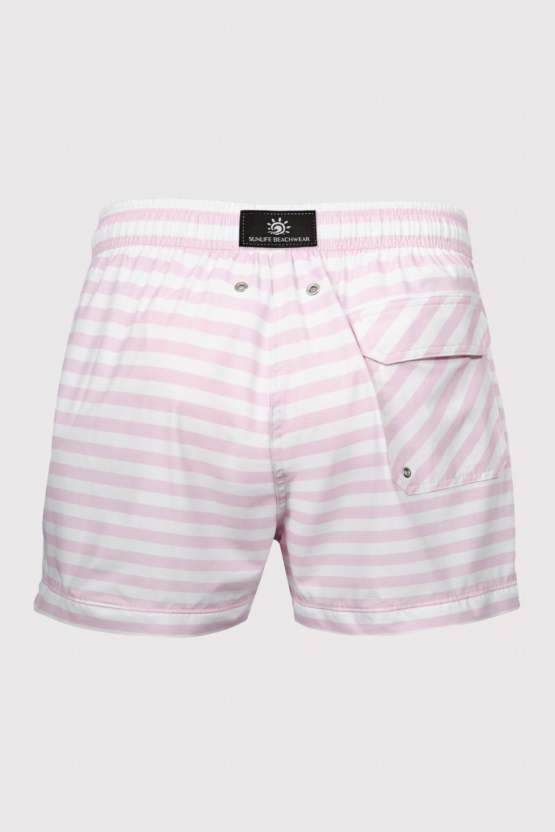Malibu Light Pink & White Swim Shorts