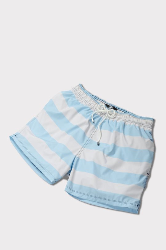 Monterey Sky Blue & White Swim Shorts