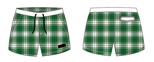 Plaid 2 ~ green/white swim shorts (Summer 2024)