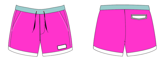 Solid 8 ~ fuchsia/seafoam/white swim shorts (Summer 2024)