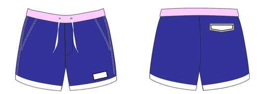 Solid 9 ~ navy/pink/white swim shorts (Summer 2024)