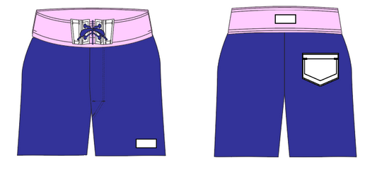 Solid 9 ~ navy/pink/white board shorts (Summer 2024)