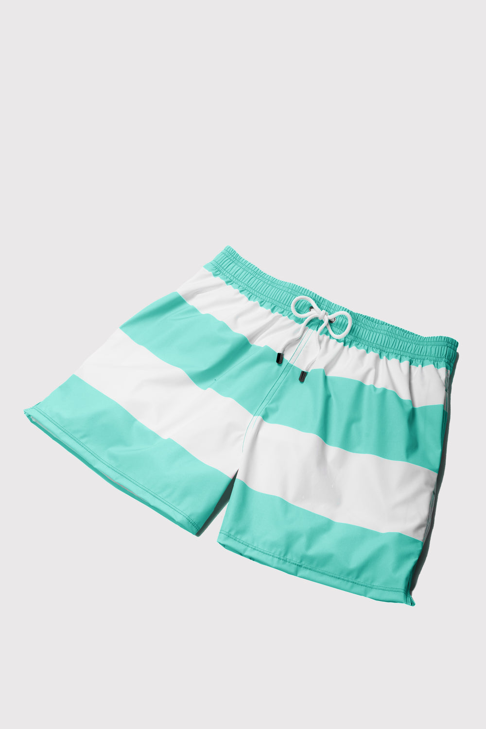 Baha Aqua & White Swim Shorts