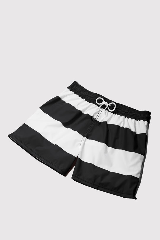 Baha Black & White Swim Shorts