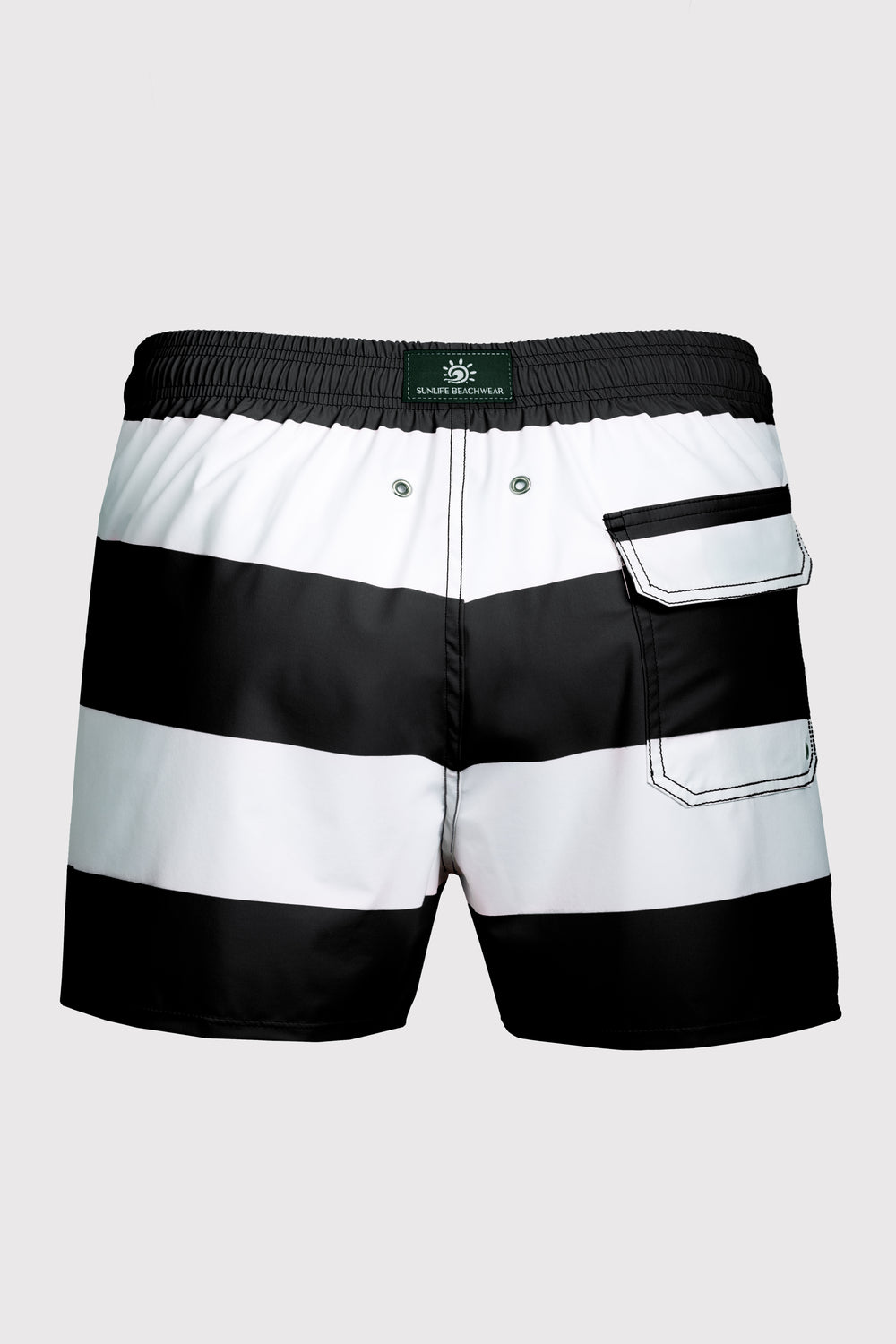 Baha Black & White Swim Shorts