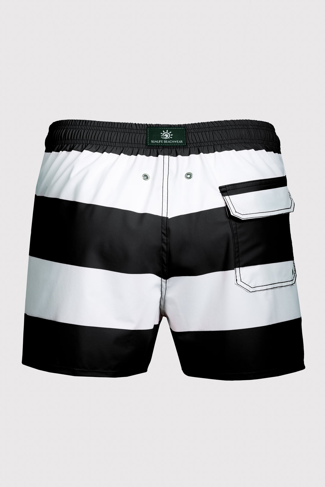 Baha Black & White Swim Shorts