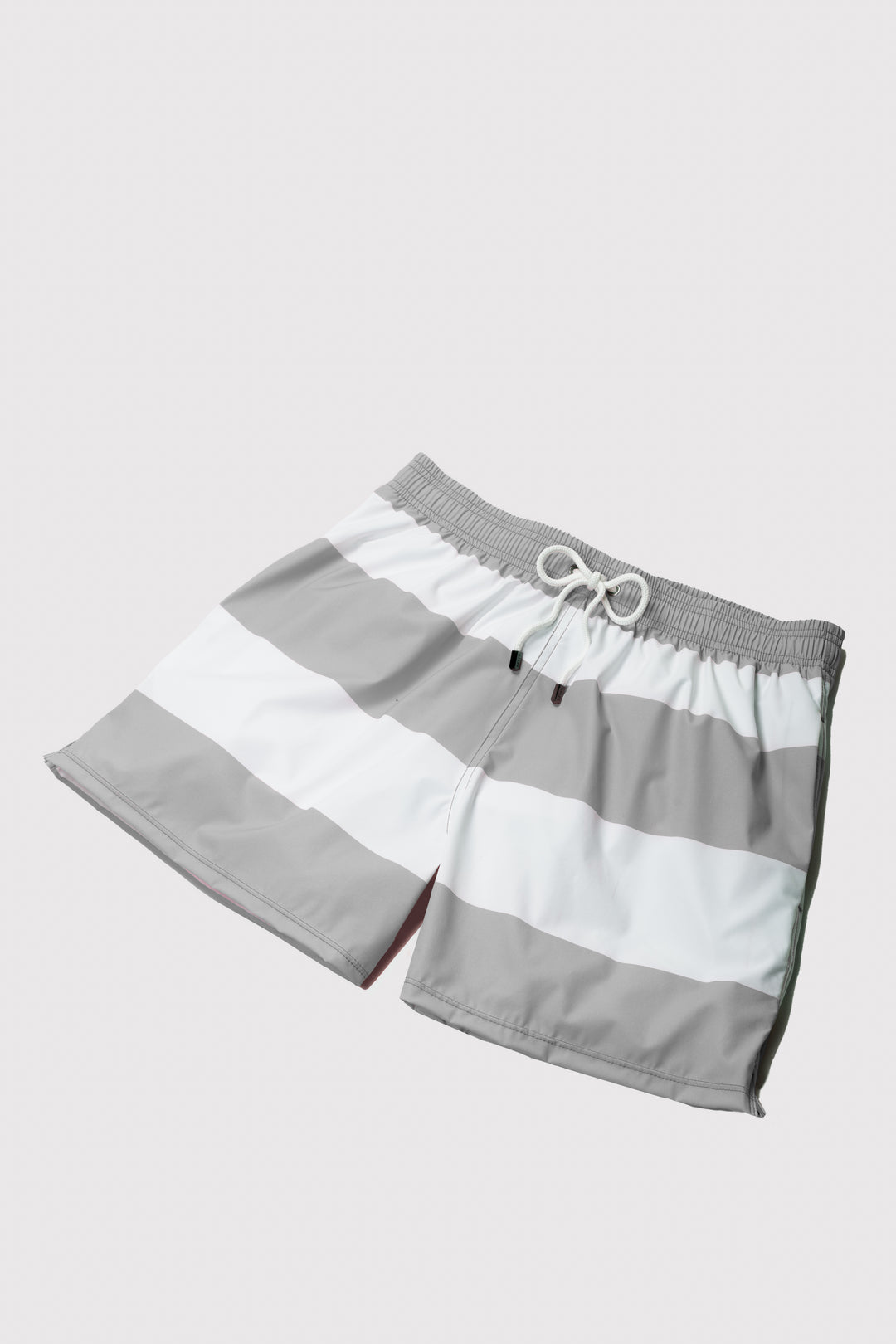 Baha Grey & White Swim Shorts