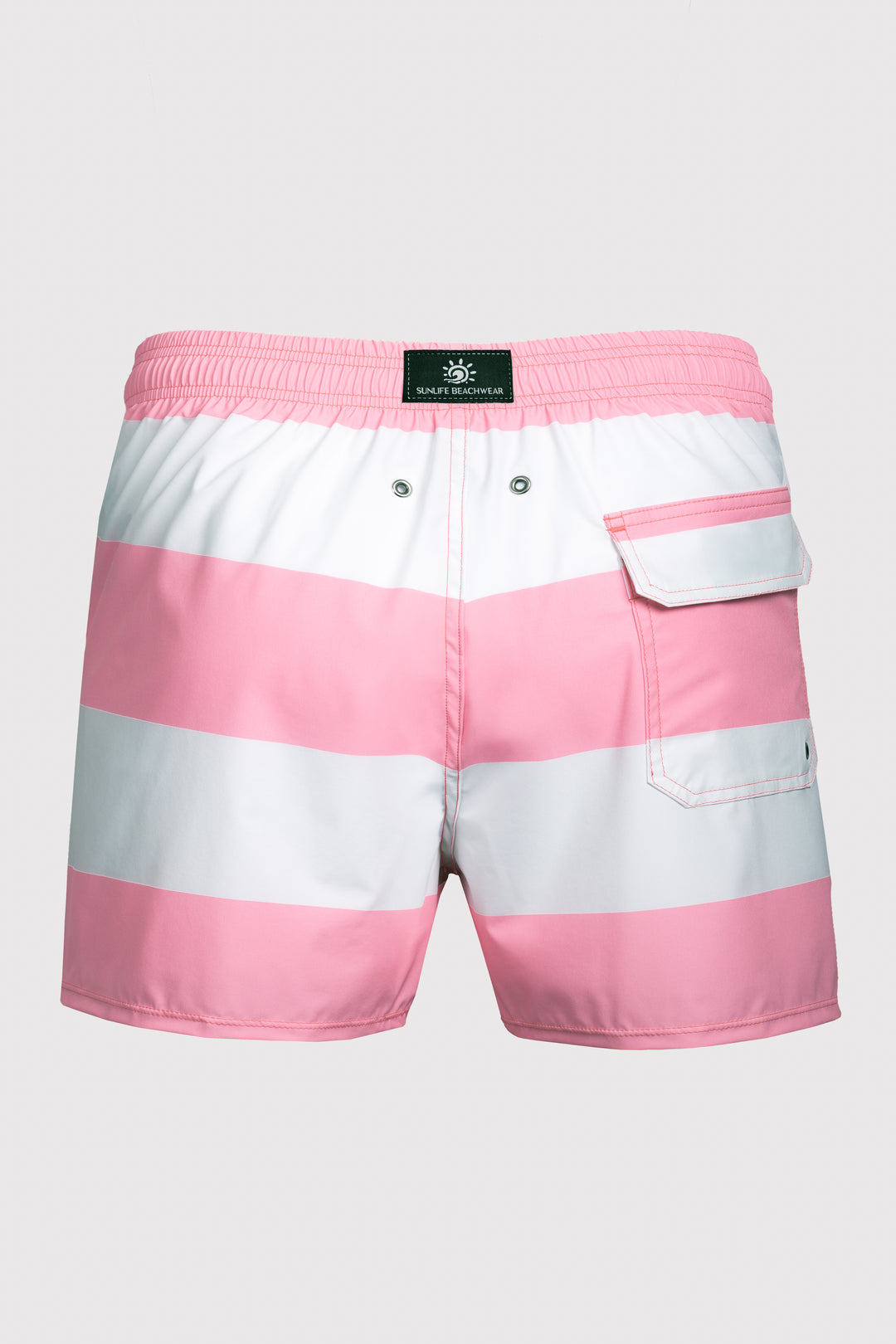 Baha Pink & White Swim Shorts