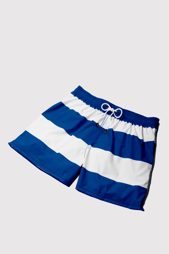 Baha Navy Blue & White Swim Shorts