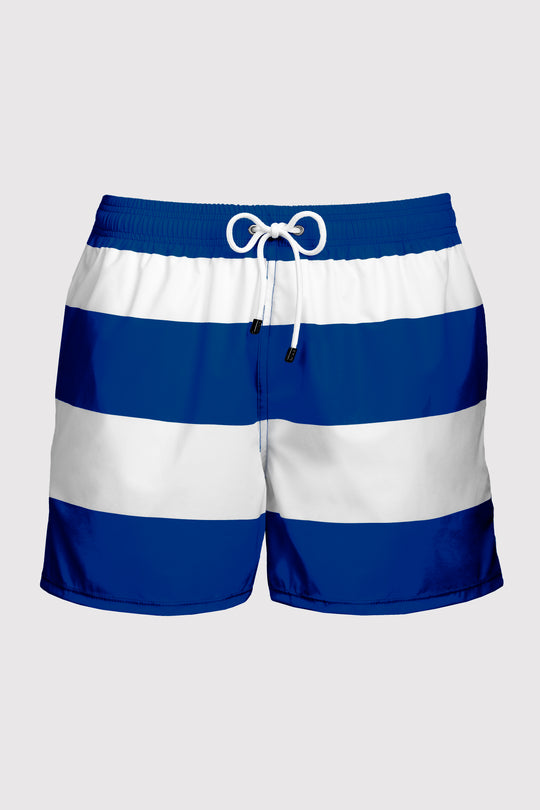 Baha Navy Blue & White Swim Shorts