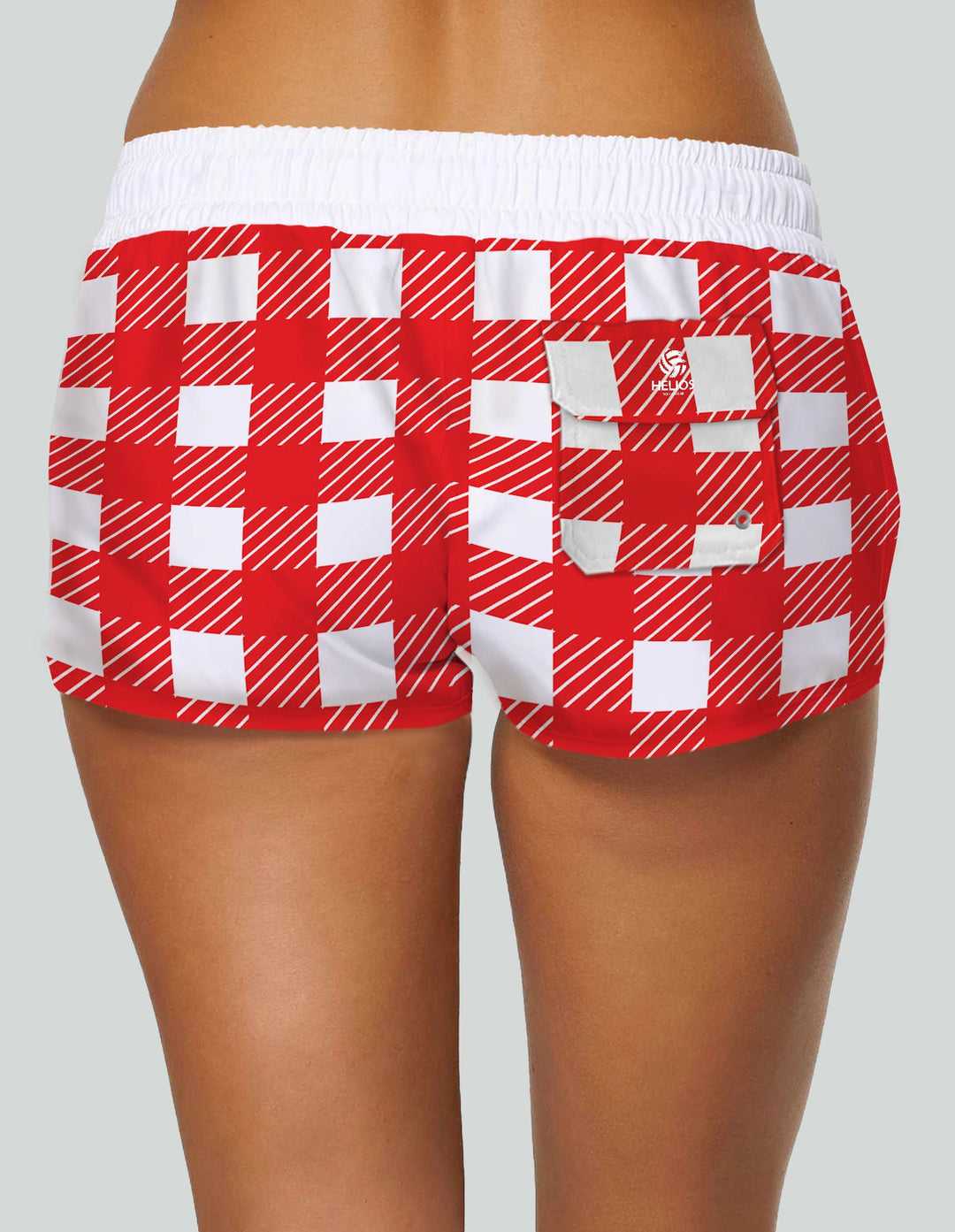 Gingham White & Red