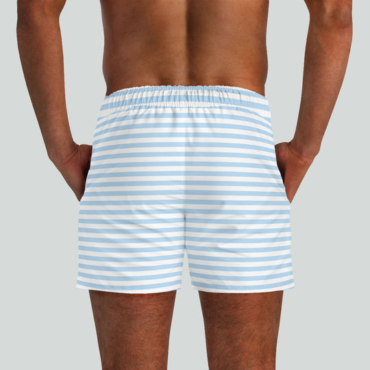 Malibu Light Blue & White Swim Shorts