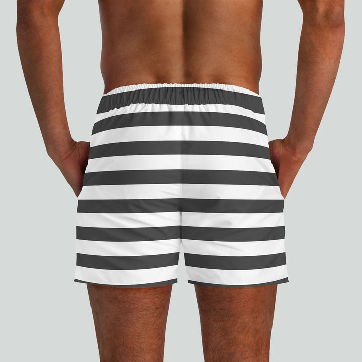 Monterey Black & White Swim Shorts