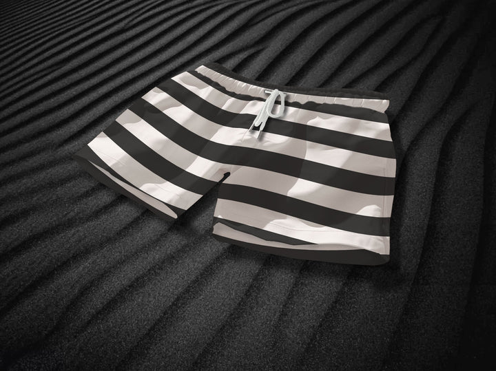 Monterey Black & White Swim Shorts