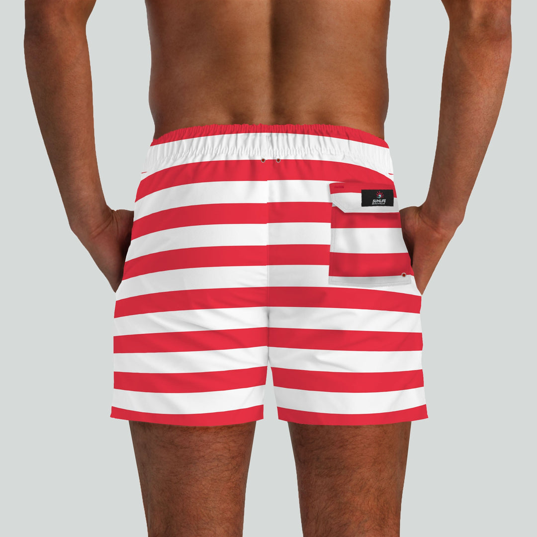 Monterey Red & White Boardshorts