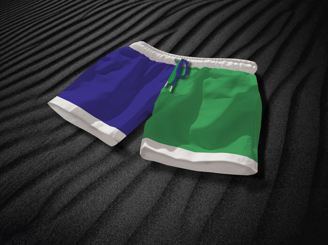 Outer Banks Navy & Green Swim Shorts