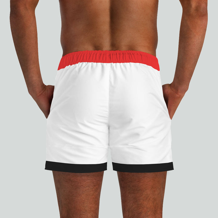 South Beach White Swim Shorts