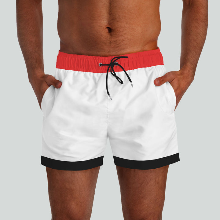 South Beach White Swim Shorts